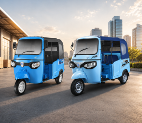 Piaggio three-wheeler cargo vehicle powering last-mile delivery